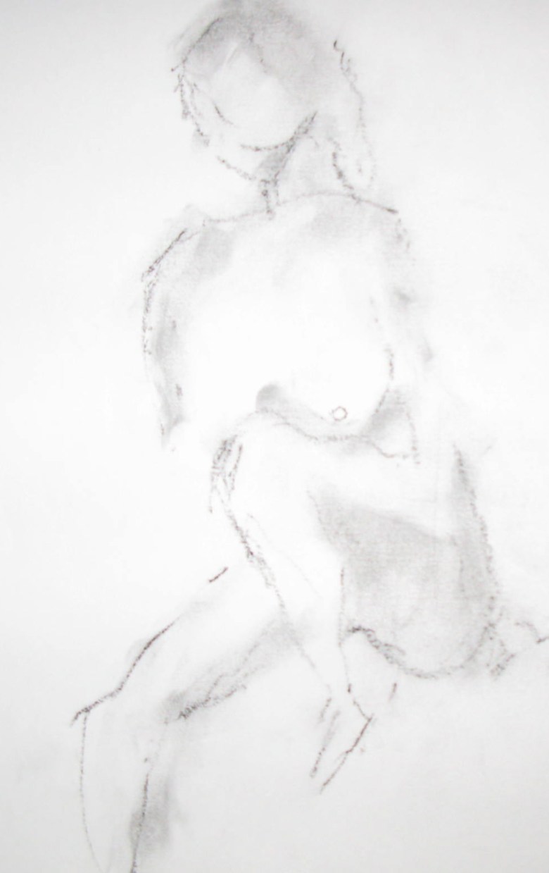 Charcoal dust on paper