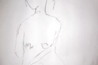 Caroline, crayon on white paper