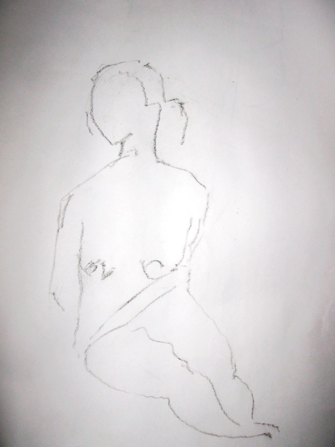 Caroline, crayon on white paper